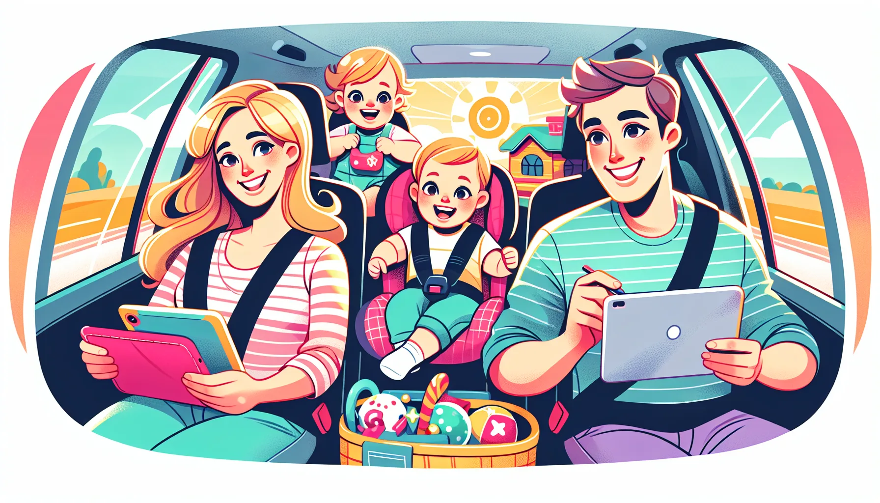 6 heures de route avec des triplés : écran ou pas écran ?