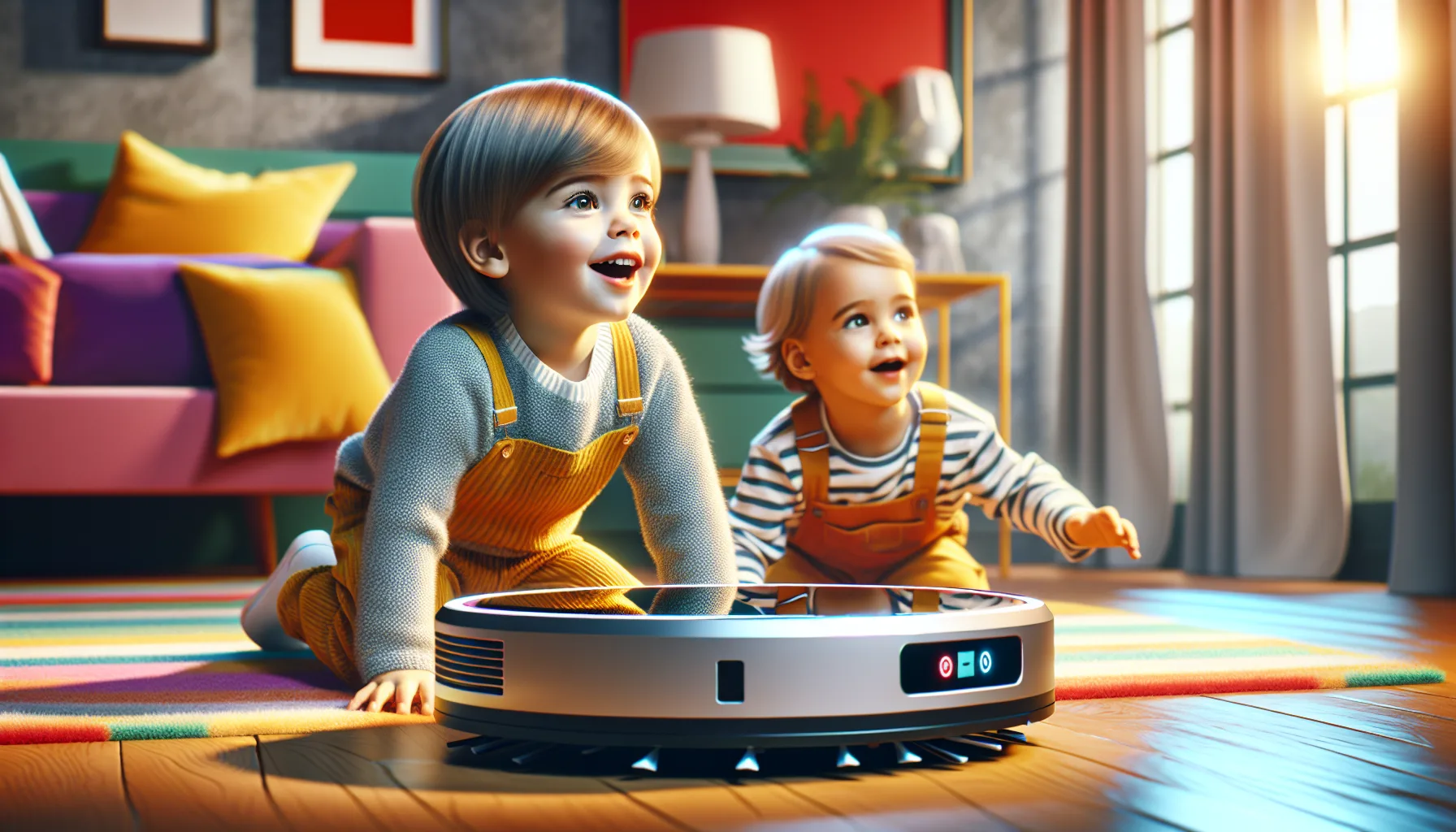 La fascination des enfants pour les robots aspirateurs