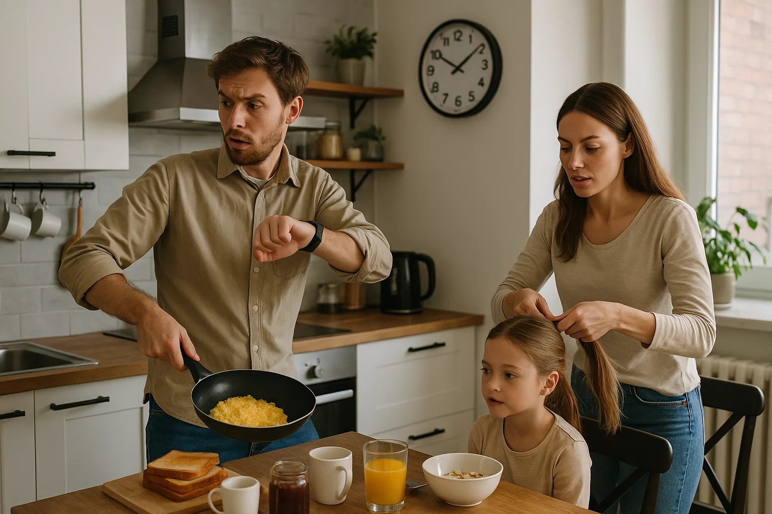 Stress et tensions matinales : la course contre la montre des parents