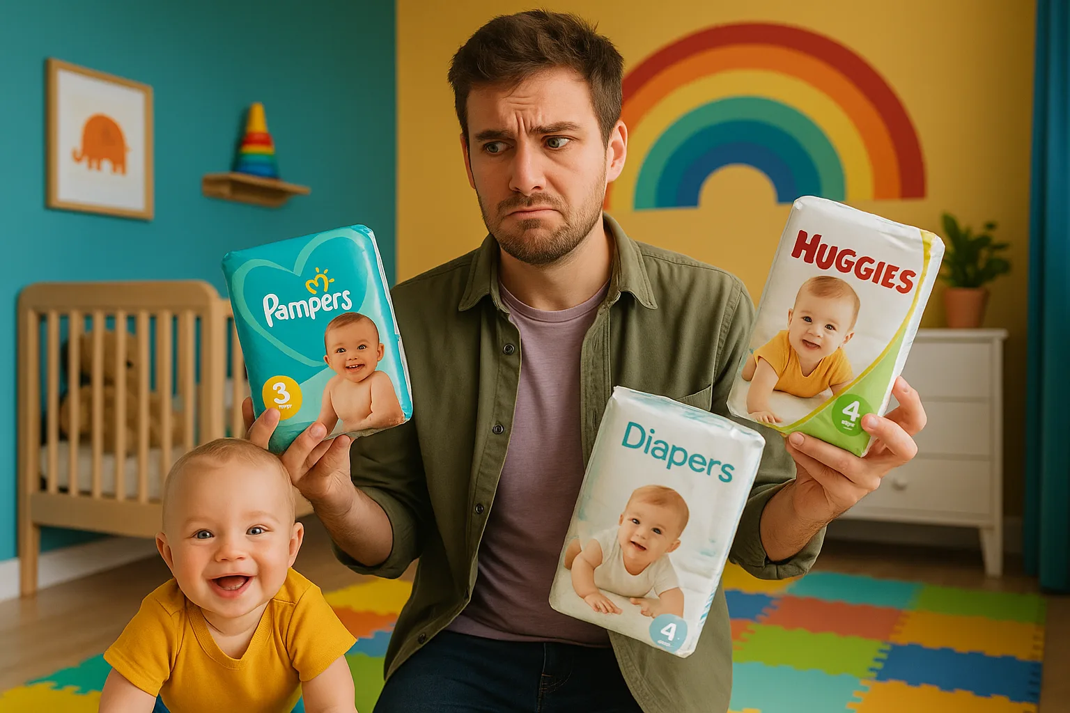 Le casse-tête des tailles de couches pour bébé