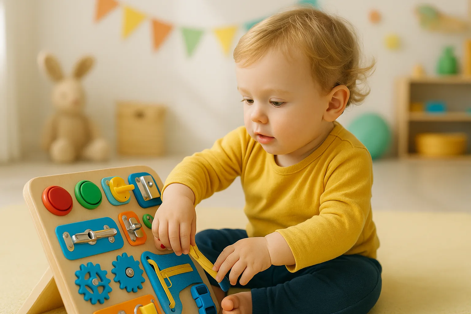 Des idées de jouets pour les bébés accros aux boutons et interrupteurs