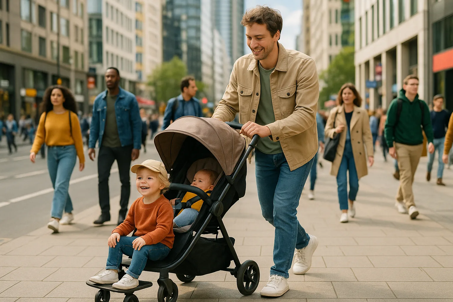 Parents débattent : Faut-il une poussette double pour deux enfants rapprochés ?