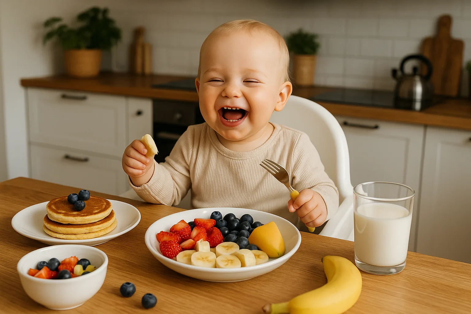 Petit déjeuner pour un bébé de 14 mois : que proposer au menu ?